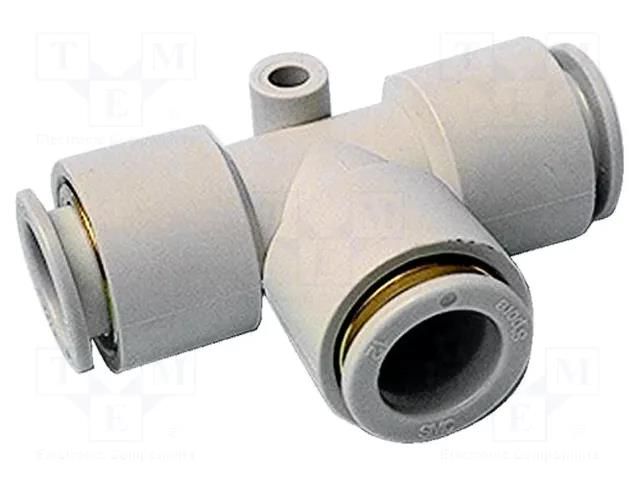 Tee fitting; reductive,plug-in; -1÷10bar; polypropylene; -5÷60°C SMC KQ2T08-06A