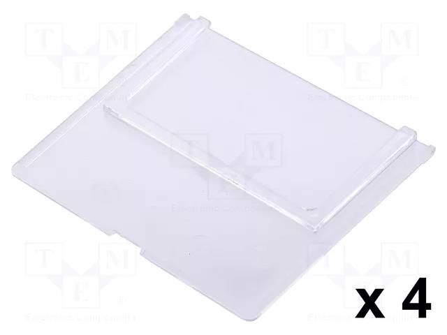 Divider; plastic; transparent; 85x1x75mm; 4pcs. ALLIT AG W-456590