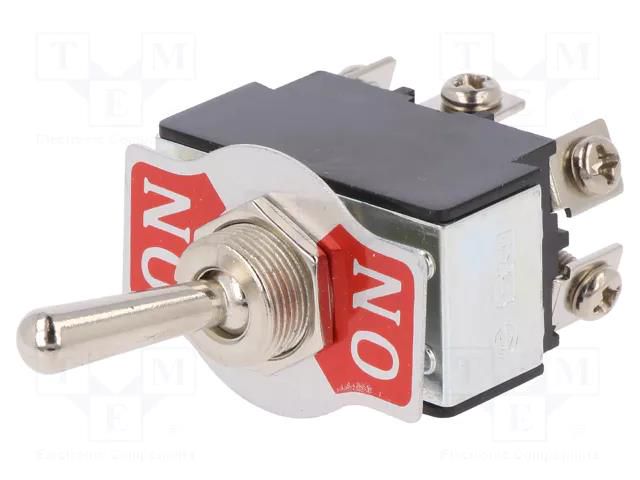 Switch: toggle; Pos: 2; DPDT; ON-ON; 20A/12VDC; Leads: M3 screws SCI R13-8B-06