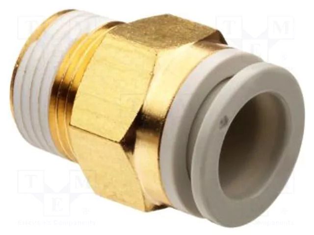 Push-in fitting; threaded,straight; -1÷10bar; brass; -5÷60°C SMC KQ2H06-03AS