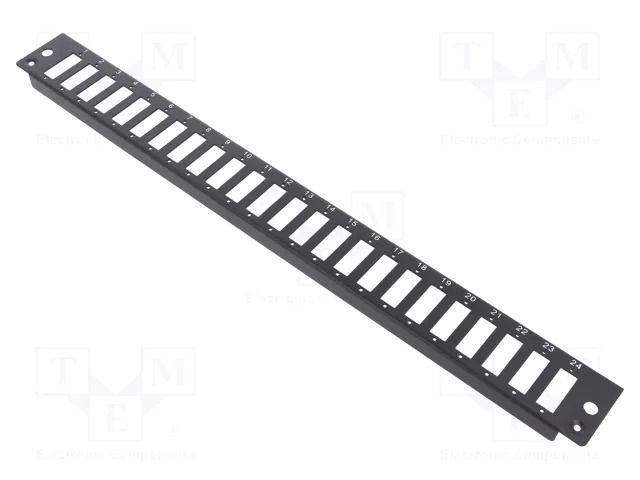 Connector: fiber optic; patch panel; rack; Standard: 19"; black LOGILINK LOG-FB2402B