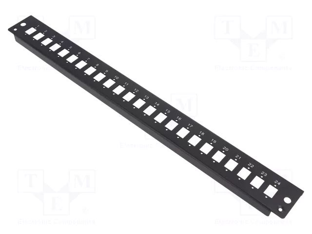 Connector: fiber optic; patch panel; rack; Standard: 19"; black LOGILINK LOG-FB2401B