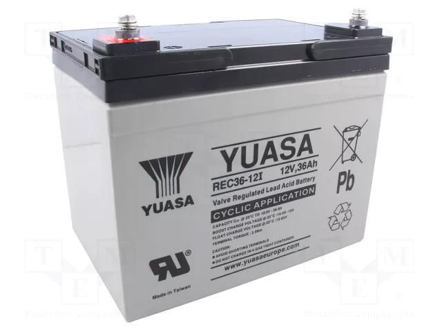 Re-battery: acid-lead; 12V; 36Ah; AGM; maintenance-free; 11.2kg YUASA ACCU-REC36-12/Y