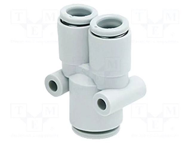 Tee fitting; plug-in; -1÷10bar; polypropylene; -5÷60°C SMC KQ2U10-00A