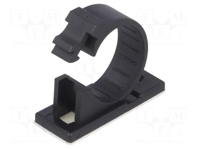 Screw down self-adhesive holder; 17mm; polyamide; black; UL94V-2 KSS WIRING 12J-S