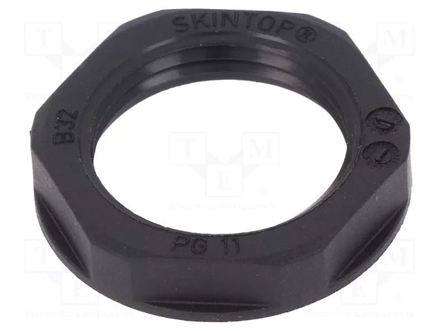 Nut; PG11; polyamide; UL94V-2; 24mm; black; Thread: PG; with flange LAPP SKINTOP-NPG11B