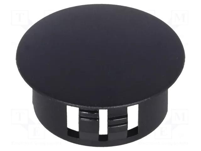 Stopper; H: 10.3mm; Flange dia: 23.2mm; Wall thick: 3.3mm; black FIX&FASTEN FIX-M19