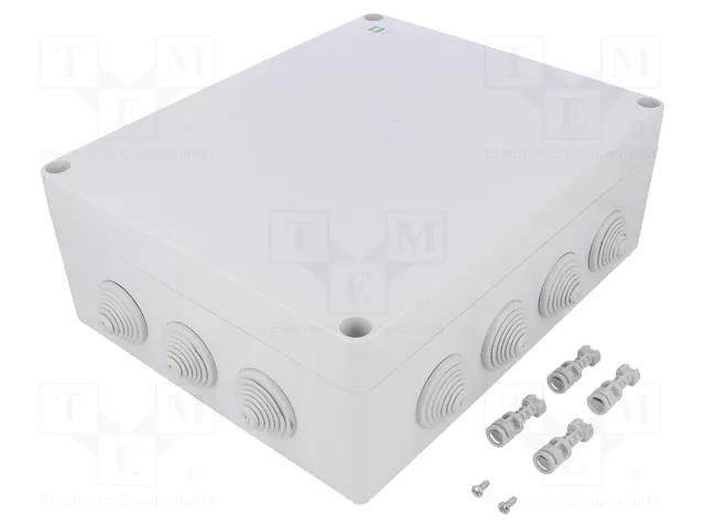 Enclosure: junction box; X: 282mm; Y: 342mm; Z: 115mm; IP55; grey ELEKTRO-PLAST NASIELSK EPN-2723-02