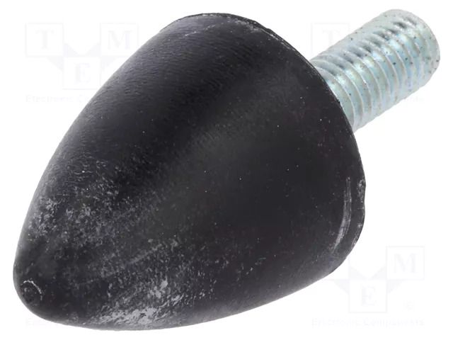 Vibration damper; M6; Ø: 20mm; rubber; L: 24mm; Thread len: 18mm ELESA+GANTER DVA6-20-24-M6