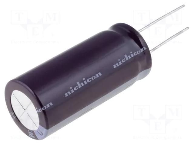 Capacitor: electrolytic; low ESR; THT; 560uF; 25VDC; Ø10x20mm; ±20% NICHICON UPW1E561MPD