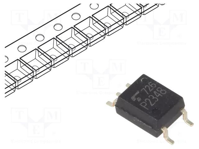 Optocoupler; SMD; Ch: 1; OUT: totem pole; Uinsul: 3.75kV; SO6 TOSHIBA TLP2348-E-T