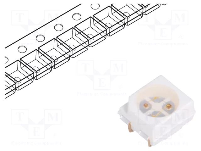LED; yellow/yellow green; SMD; 3528,PLCC4; 2.2÷2.6VDC; 120°; 20mA BROADCOM (AVAGO) HSMF-A206-A00J1