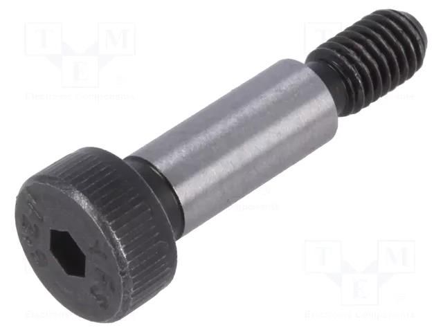 Shoulder screw; steel; M5; 0.8; Thread len: 9.5mm; hex key; HEX 3mm ELESA+GANTER ISO7379-6-M5-16