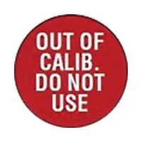 CALIBRATED CONTROL LABELS, CIRCULAR, VINYL, 12.7MM DIAMETER QCC227