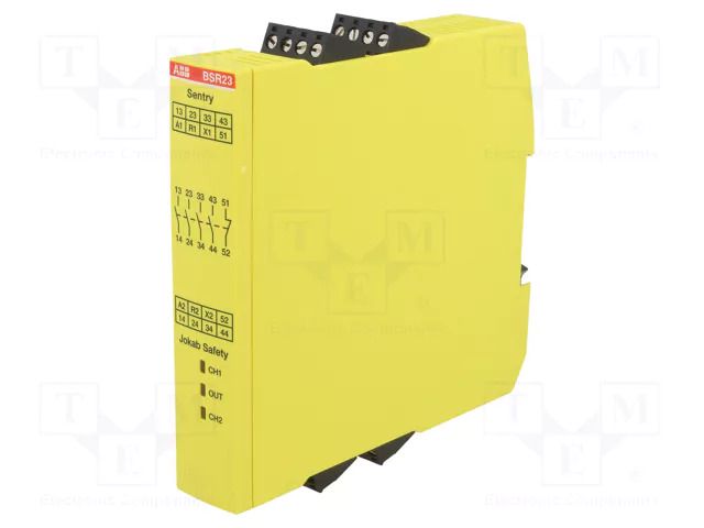 Module: safety relay; 24VDC; for DIN rail mounting; SENTRY; IP20 ABB 2TLA010041R0600