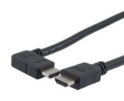 HDMI 2.1 CABLE, M/RA-LEFT-M, PVC, BLK, 1.0M 52AK0480 HD21PRAL-MM-BLK-1M