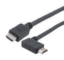 HDMI 2.1 CABLE, M/RA-RIGHT-M, LSZH, BLK, 0.5M 52AK0510 HD21ZRAR-MM-BLK-05M