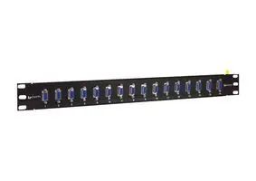 PATCH PANEL, DB9 F-F COUPLER, 16PORT, 1U PR175GB9FB