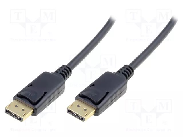 Cable; DisplayPort plug,both sides; DisplayPort 1.1a; 15m; black DIGITUS AK-340100-150-S