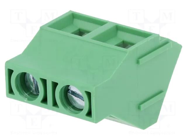 Connector: PCB terminal block; terminal; 32A; 750V; angled; tinned DEGSON ELECTRONICS DG636S-9.52-02P
