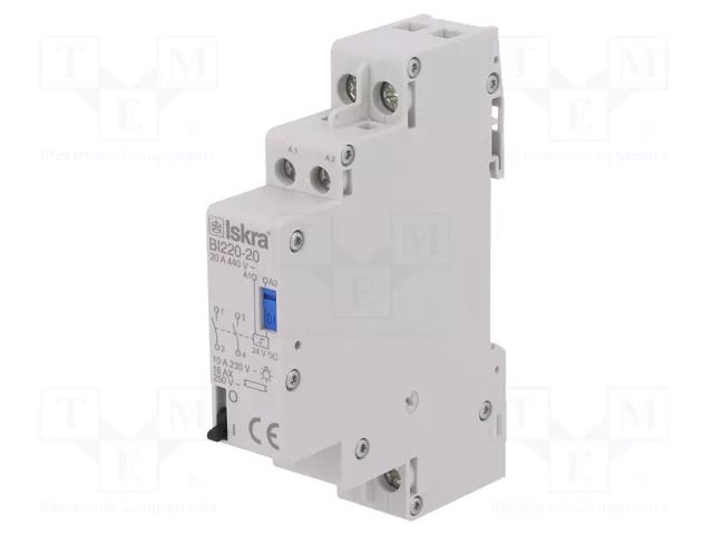 Relay: installation; bistable,impulse; NO x2; Ucoil: 24VDC; BI; 20A ISKRA BI220-20/24VDC