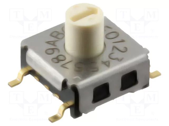 Encoding switch; HEX/BCD; Pos: 16; SMT; Rcont max: 100mΩ; 1.96Ncm OMRON Electronic Components A6KS-164RS