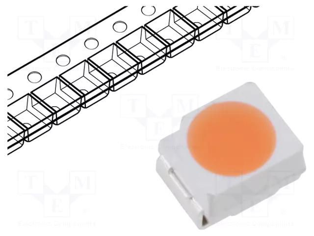 LED; cyan; SMD; 3528,PLCC2; 6÷6.7lm; 2.8÷3.6VDC; 3.5x2.8x1.9mm OPTOSUPPLY OSC34LS1C1A