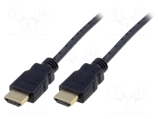Cable; HDMI plug,both sides; HDMI 1.4; 3m; black DIGITUS AK-330114-030-S