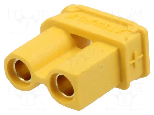 Connector: DC supply; socket; female; XT30; 15A; 500V; PIN: 2; THT AMASS XT30UPB-F
