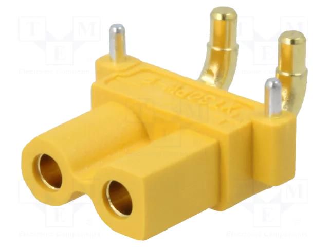 Connector: DC supply; socket; female; XT30; 15A; 500V; PIN: 2; THT AMASS XT30PW-F