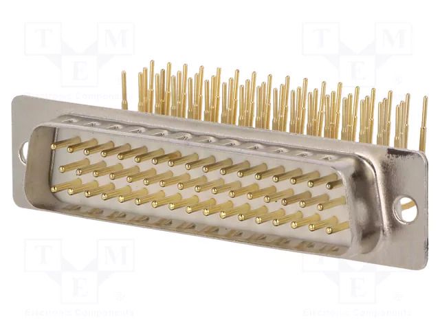 Connector: D-Sub; PIN: 50; socket; male; on PCBs; angled 90°; THT CONNFLY DH50M