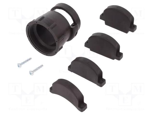 Cable hood and fastener; size 23; 28.6mm; straight; CPC TE Connectivity CPC-0-0182930-1
