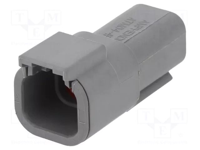 Connector: wire-wire; plug; male; ATM; PIN: 4; IP67; for cable; grey AMPHENOL ATM04-4P