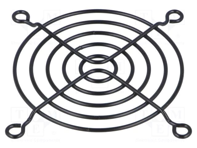 Guard; metal; 80x80mm; screw; black TQSolution FG-08-BK