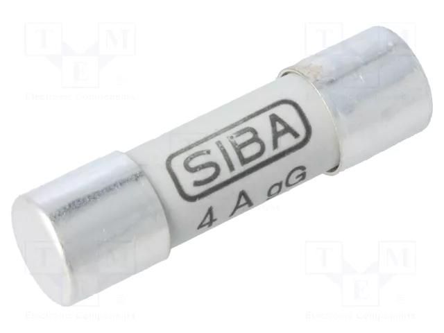 Fuse: fuse; 4A; 500VAC; gG; ceramic,cylindrical,industrial SIBA 5006308-4