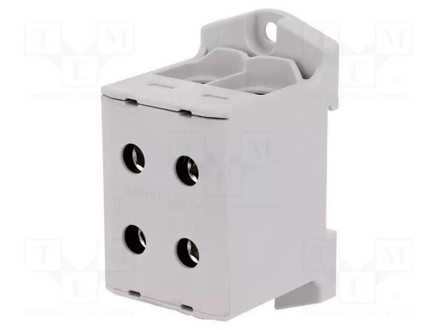 Splice terminal: rail; 490A; 690V; screw terminal; grey; polyamide OUNEVA T022095