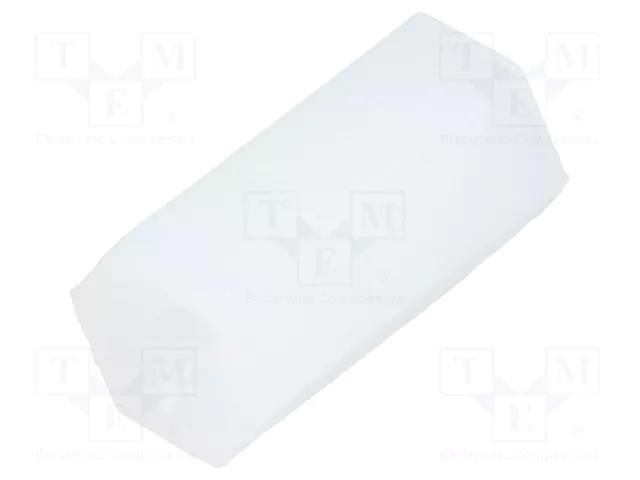 Screwed spacer sleeve; hexagonal; polyamide; M2; L: 9mm FIX&FASTEN FIX-HP2-9
