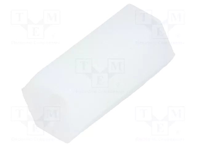 Screwed spacer sleeve; hexagonal; polyamide; M2; L: 9mm FIX&FASTEN FIX-HP2-9