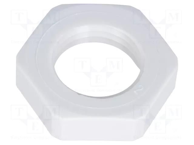 Nut; PG7; polyamide; 19mm; Thread: PG FIBOX GPA-7-B