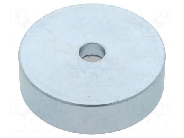 Magnet: permanent; neodymium; 160N; Ø: 25mm; H: 7mm; steel ELESA+GANTER GN50.4-ND-25
