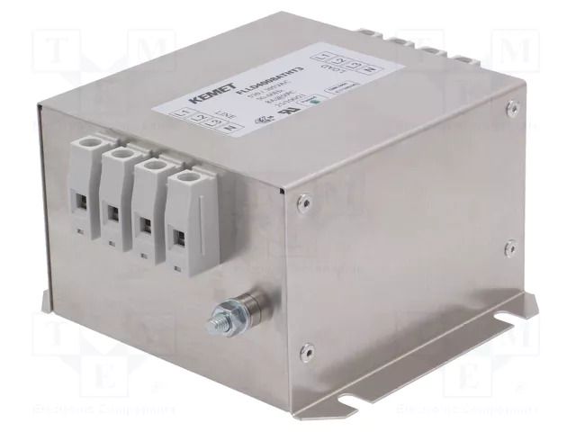 Filter: anti-interference; three-phase; 530VAC; 8A; 120x115x80mm KEMET FLLD4008ATHT3