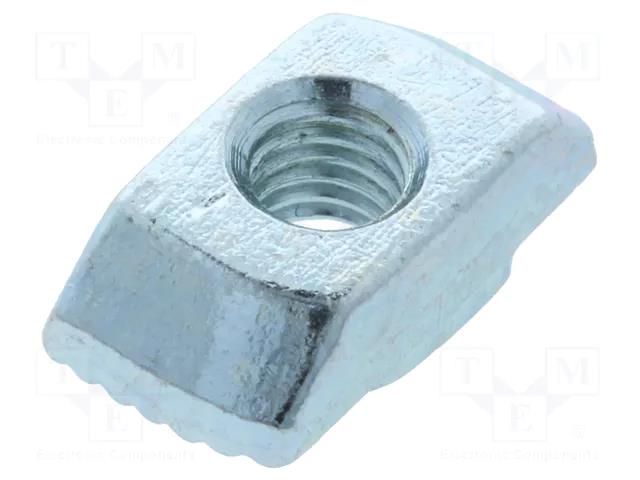 Nut; for profiles; Width of the groove: 10mm; steel; zinc; T-slot FATH FA-096H10617