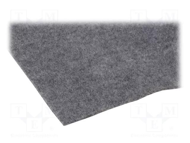 Upholstery cloth; 1500x700x3mm; light grey; self-adhesive 4CARMEDIA CLT.30.004