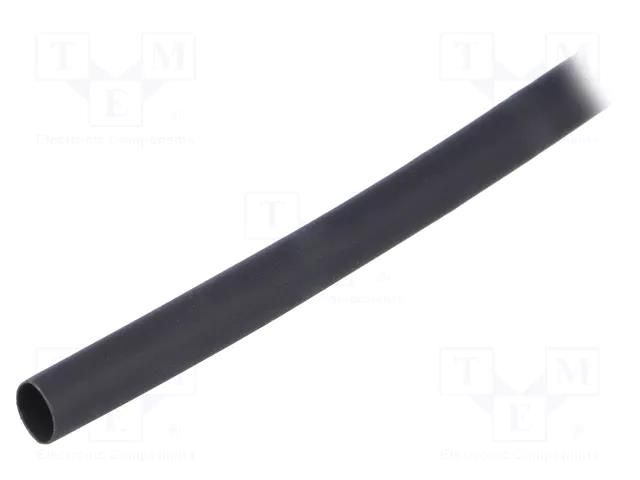Heat shrink sleeve; 3: 1; 6mm; L: 1m; black; polyolefine HELLERMANNTYTON TREDUX-6/2-BK