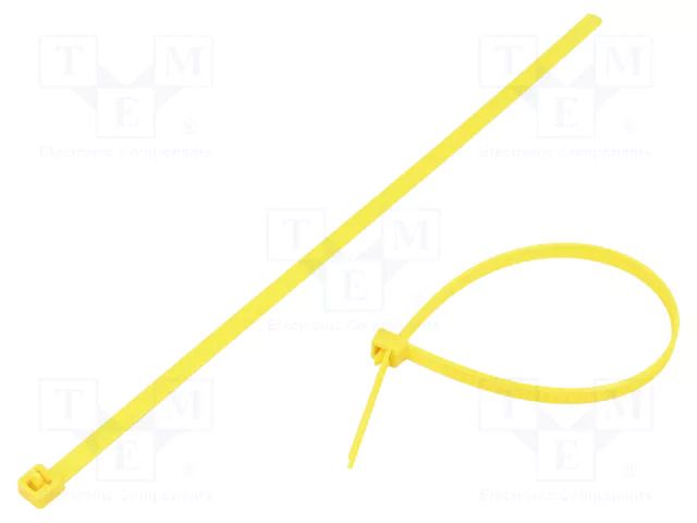 Cable tie; multi use; L: 195mm; W: 4.7mm; yellow; polyamide; 245N HELLERMANNTYTON LR55R-YE