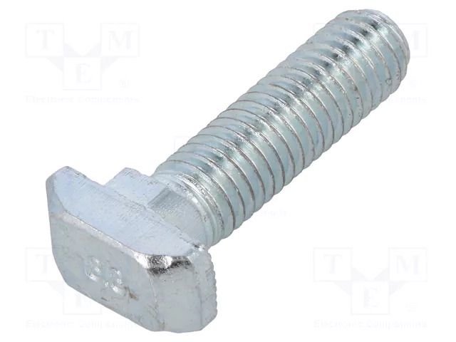 Screw; for profiles; Width of the groove: 8mm; L: 30mm; steel; zinc FATH FA-096HK0830M0830
