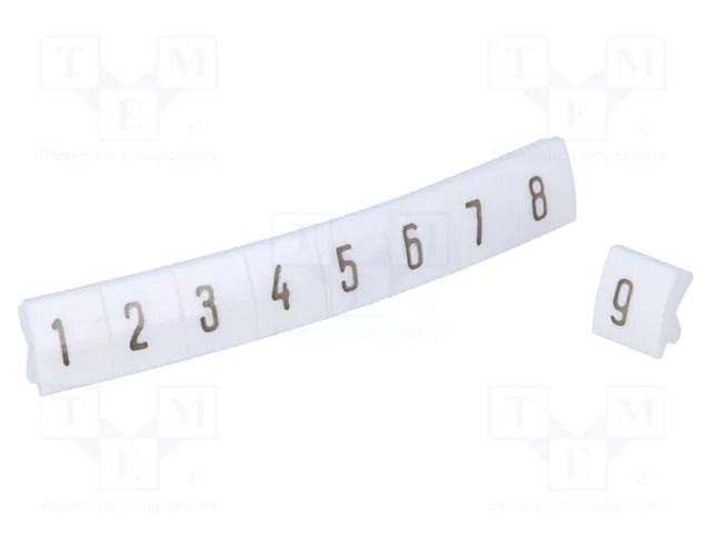 Marker; for rail connectors; push-in; white; 250pcs; 5mm KURANT DK-Z5/C-0