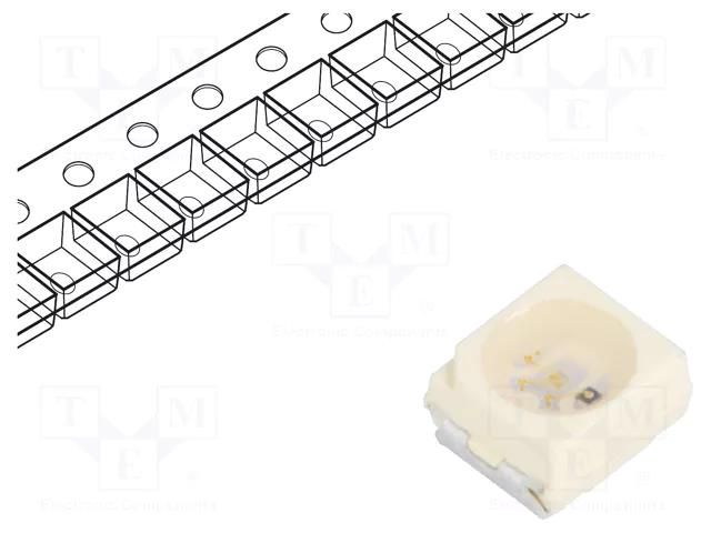 LED; blue; SMD; 3528,PLCC2; 45÷112mcd; 3.2÷4.2VDC; 3.5x2.8x1.75mm VISHAY VLMB41P1Q2-GS18