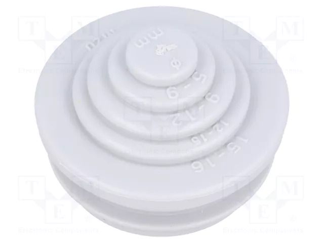 Grommet; elastomer thermoplastic TPE; grey; -35÷60°C; UL94HB SPELSBERG SNI-M20