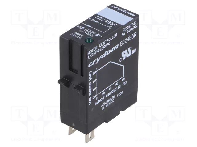 Relay: solid state; Ucntrl: 90÷140VAC; 5A; 24÷280VAC; ED; socket SENSATA / CRYDOM ED24B5R